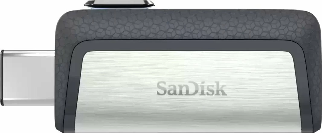 USB flash drive SanDisk Ultra Dual Drive SDDDC2-128G-G46 128 GB, USB-C + USB-A, USB 3.2 Gen 1, rrëshqitës, zi/argjendtë