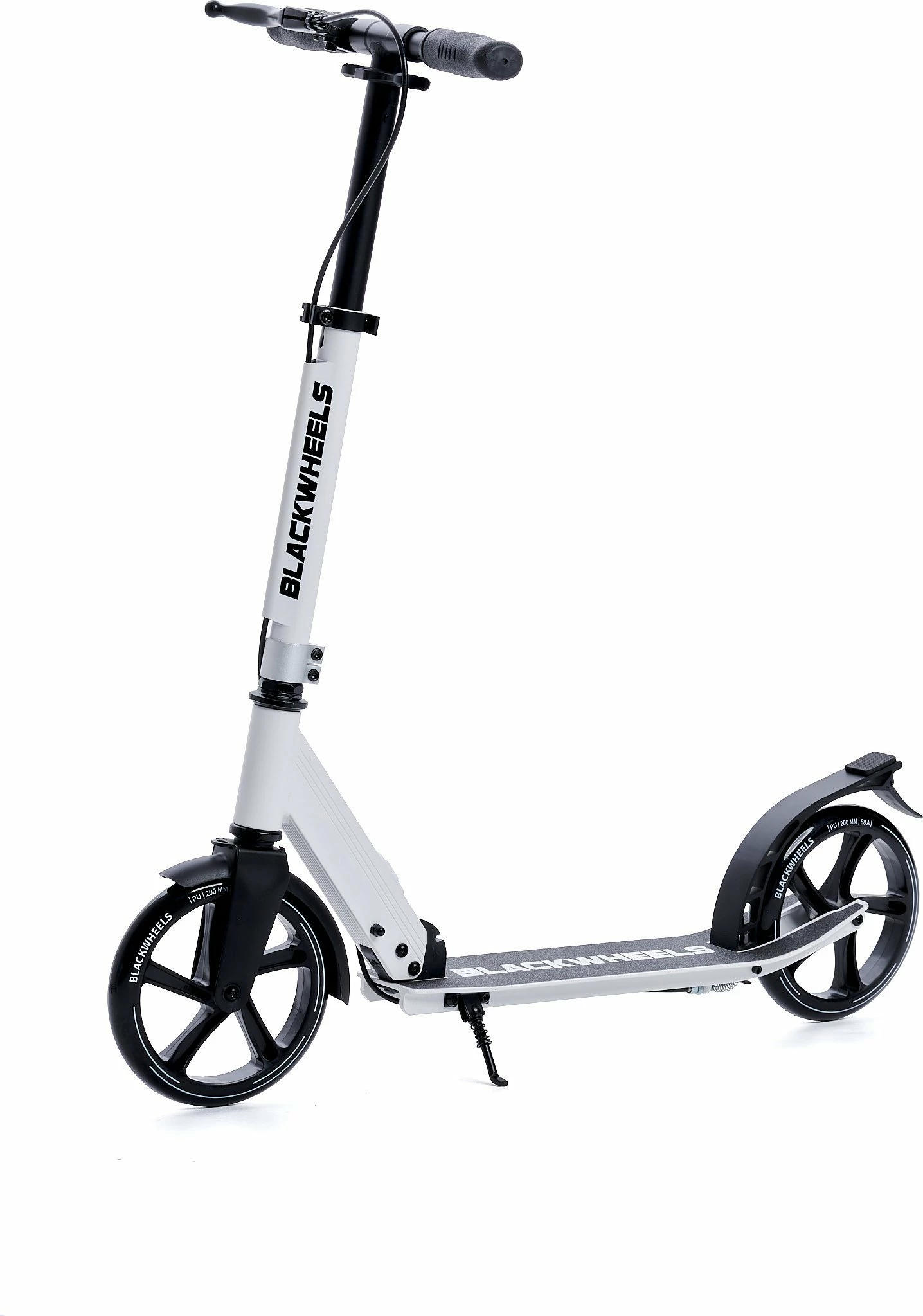 Skuter urban Blackwheels Orio, rrota 200 mm, ABEC-7, i palosshëm, max 100 kg, bardhë/zi