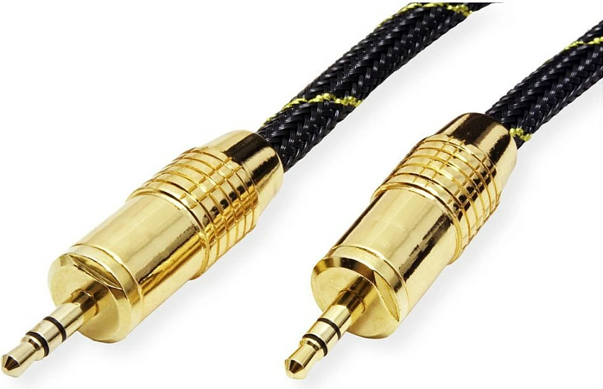 Kabllo audio ROLINE GOLD 3.5mm Male-Male 10m, e zezë/ari