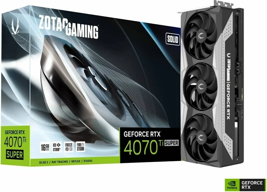 Kartelë grafike ZOTAC NVIDIA GeForce RTX 4070 Ti SUPER, 16GB, e zezë