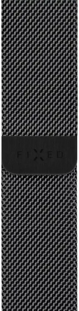 Rrip mesh Fixed për Apple Watch 38/40/41mm, çelik inox, mbyllje magnetike, 193 mm, i zi