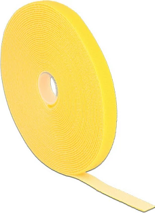 Shirit Velcro për kabllo DeLOCK 18736, 13 mm x 10 mm, i verdhë