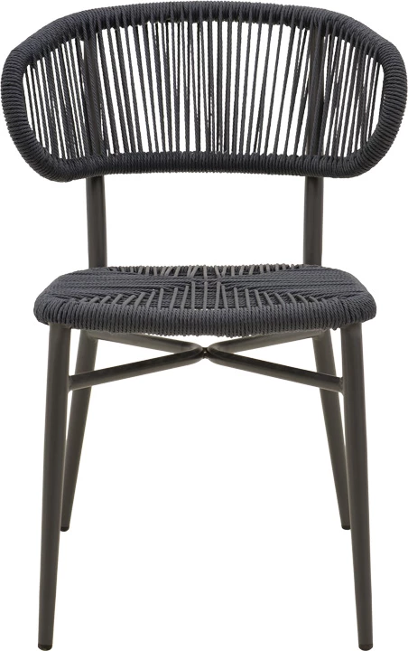 Karrige Agus, alumini, ratan PE, ngjyrë e zezë, e grumbullueshme, 55x63x77cm