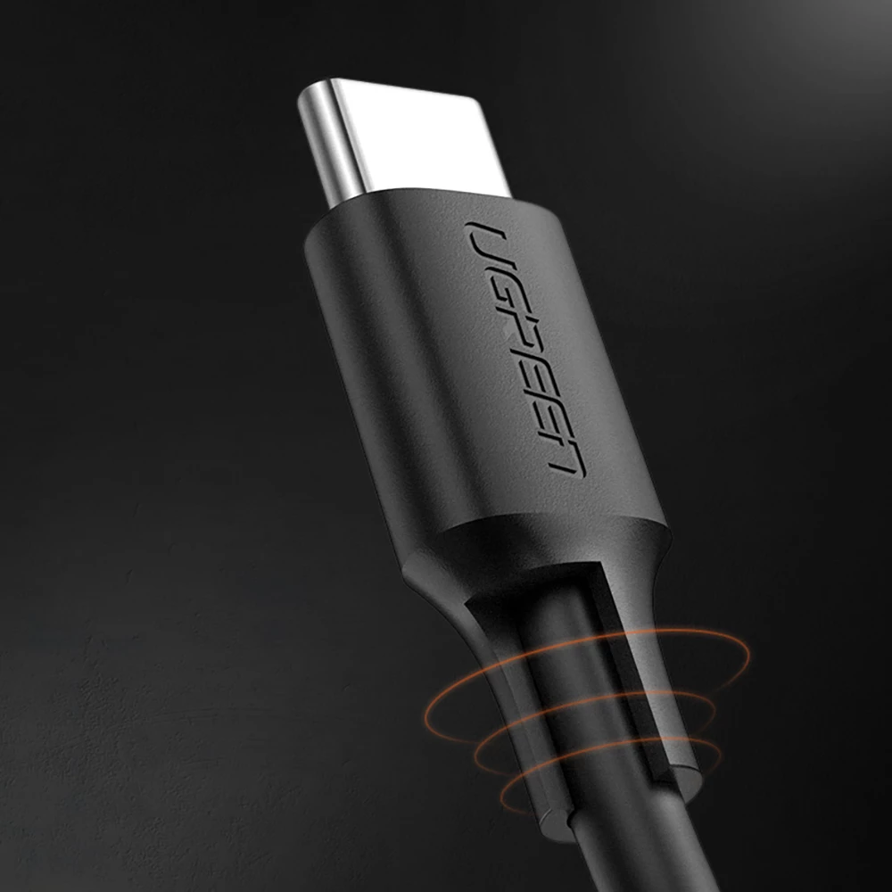 Kabllo USB-C në USB-C Ugreen US286, 1m, 3A, 480 Mbps, e zezë