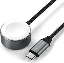 Kabllo karikimi magnetike USB‑C Satechi Magnetic Fast Charging Cable për Apple Watch, e zezë