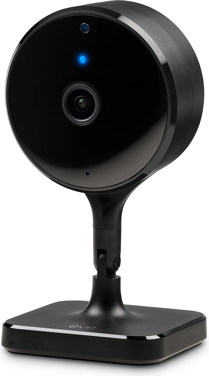 Kamerë sigurie IP Eve Systems Eve Cam, 1080p, Wi‑Fi, HomeKit Secure Video, pan/tilt, shikim nate, e zezë