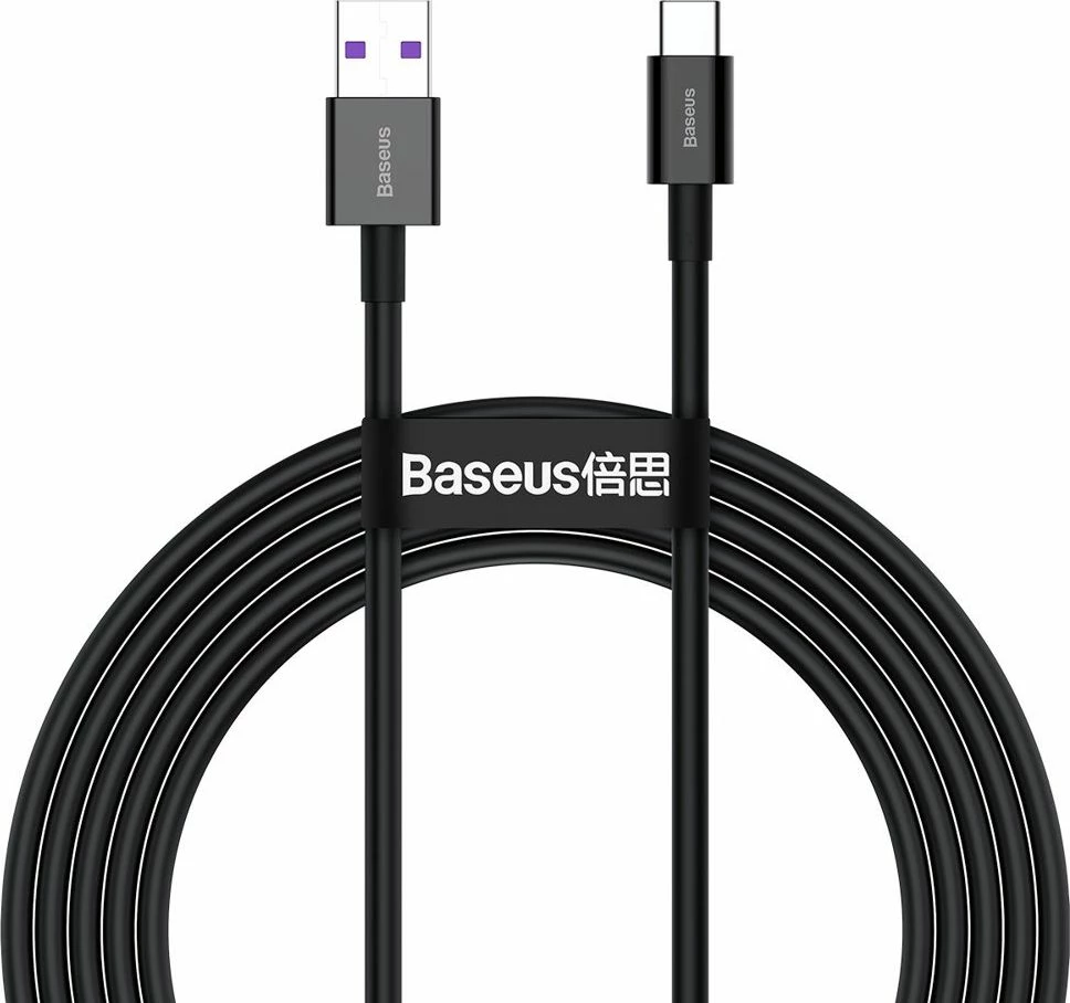 Kabl USB Baseus Superior CATYS-A01, USB-A në USB-C, 2 m, 66 W, USB 2.0, i zi