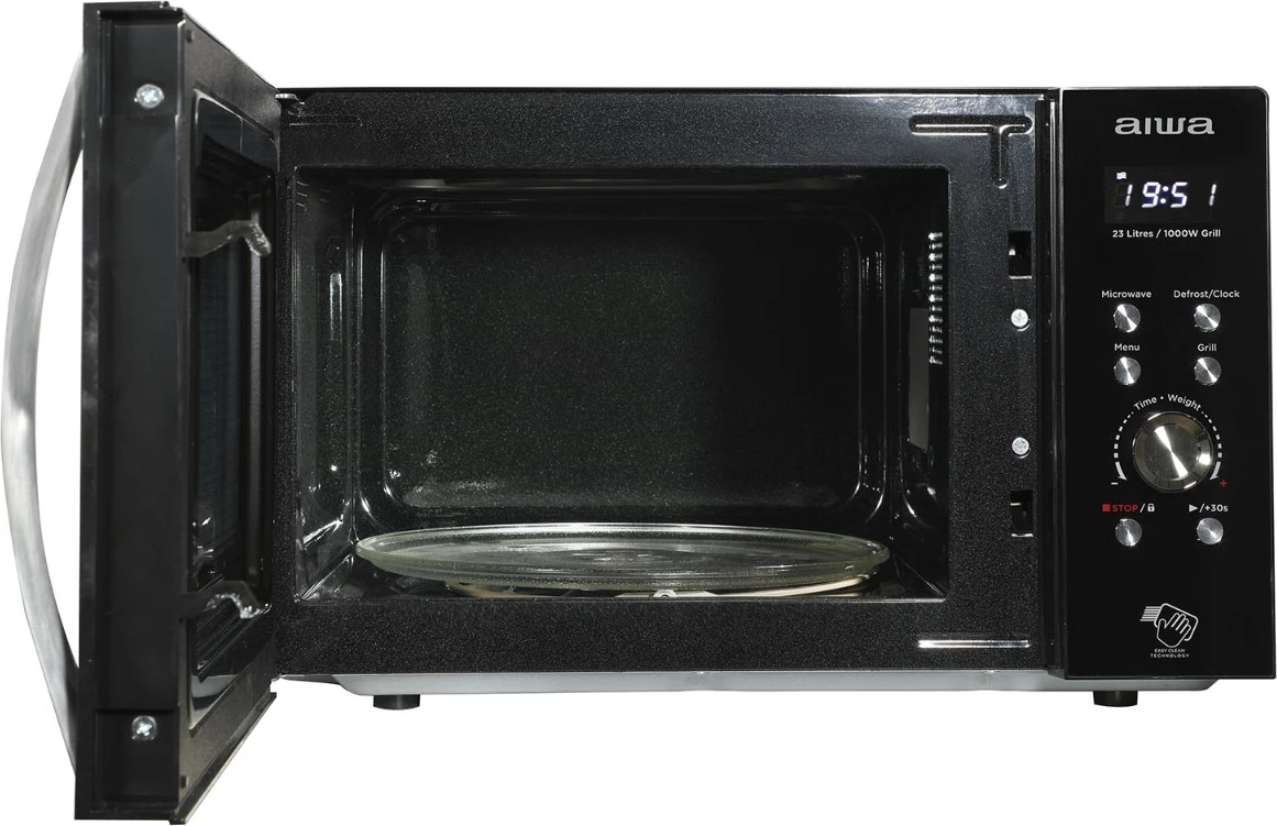 Furrë me mikrovalë AIWA MW-230DG/BK 23L 800W me Grill 1000W, e zezë
