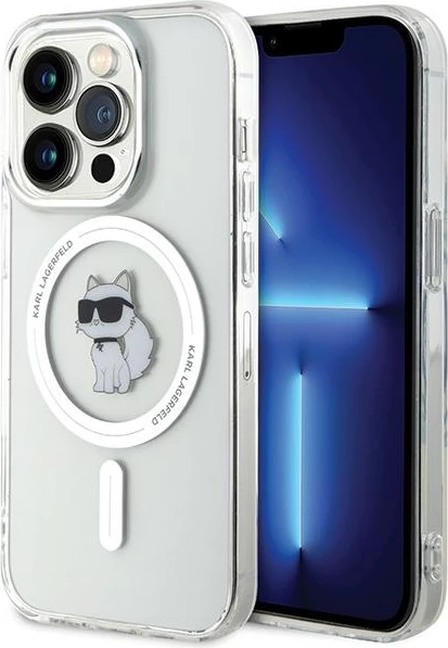 Mbështjellës Karl Lagerfeld IML Choupette MagSafe për iPhone 14 Pro Max, Transparent