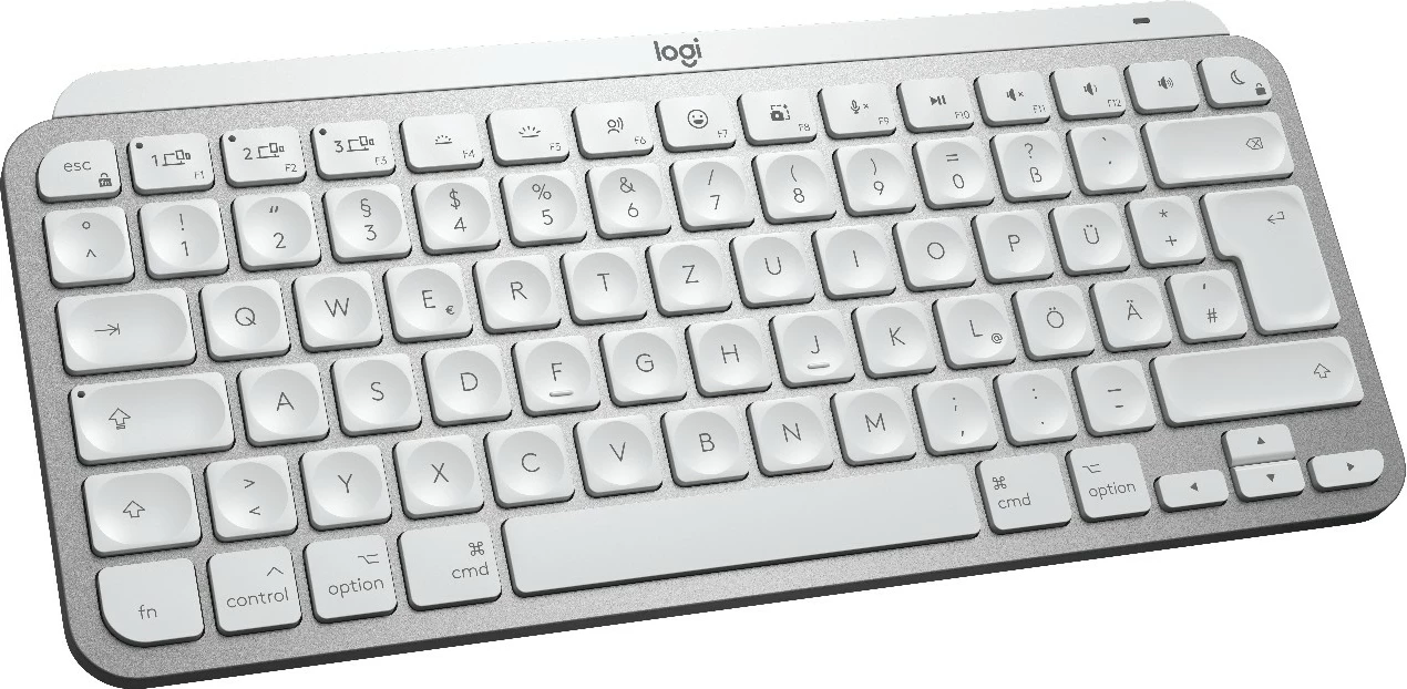 Tastierë Logitech MX Keys Mini për Mac, Mini, Wireless, Bluetooth, QWERTZ, LED, Gri