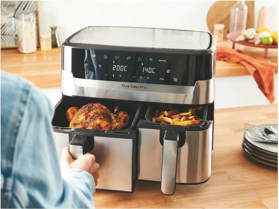 Fryer pa yndyrë Tefal EY905D10, 8L, 2 shporta, inox, argjendtë