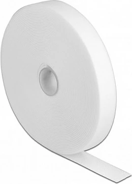 Shirit Velcro DeLOCK 18382, 10 m x 20 mm, i bardhë