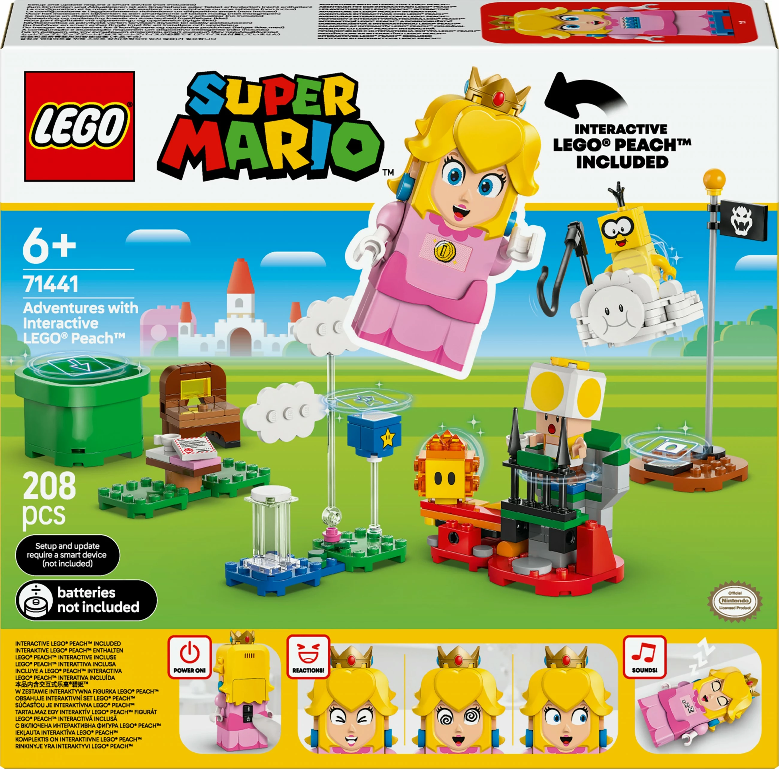 Set ndërtimi LEGO Super Mario 71441, Peach interaktive, 208 pjesë, shumëngjyrësh