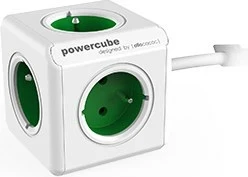 Zgjatues rryme Allocacoc PowerCube Extended Type E, 1.5 m, 5 dalje, Bardhë