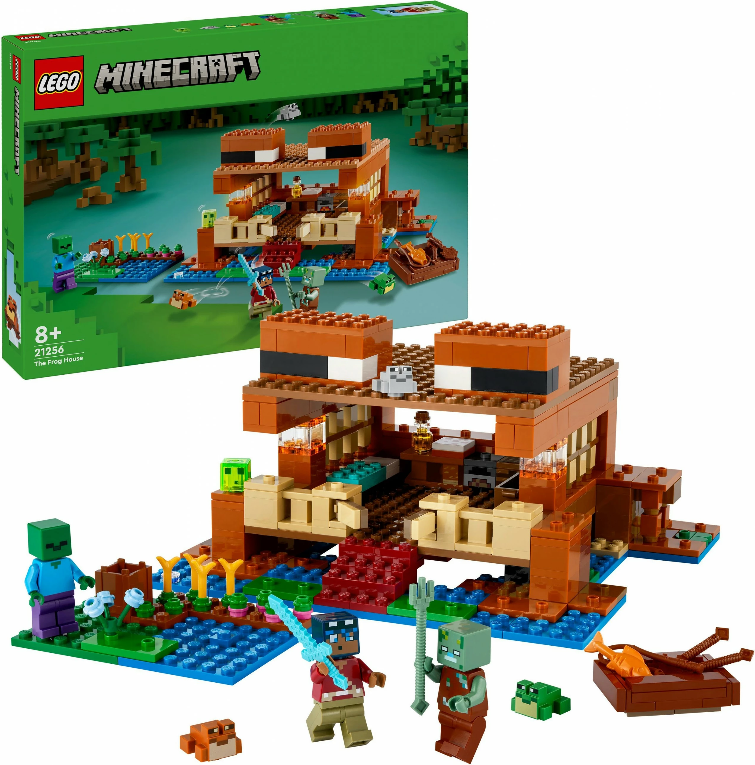 Set ndërtimi LEGO Minecraft 21256 The Frog House, 400 pjesë, shumëngjyrëshe