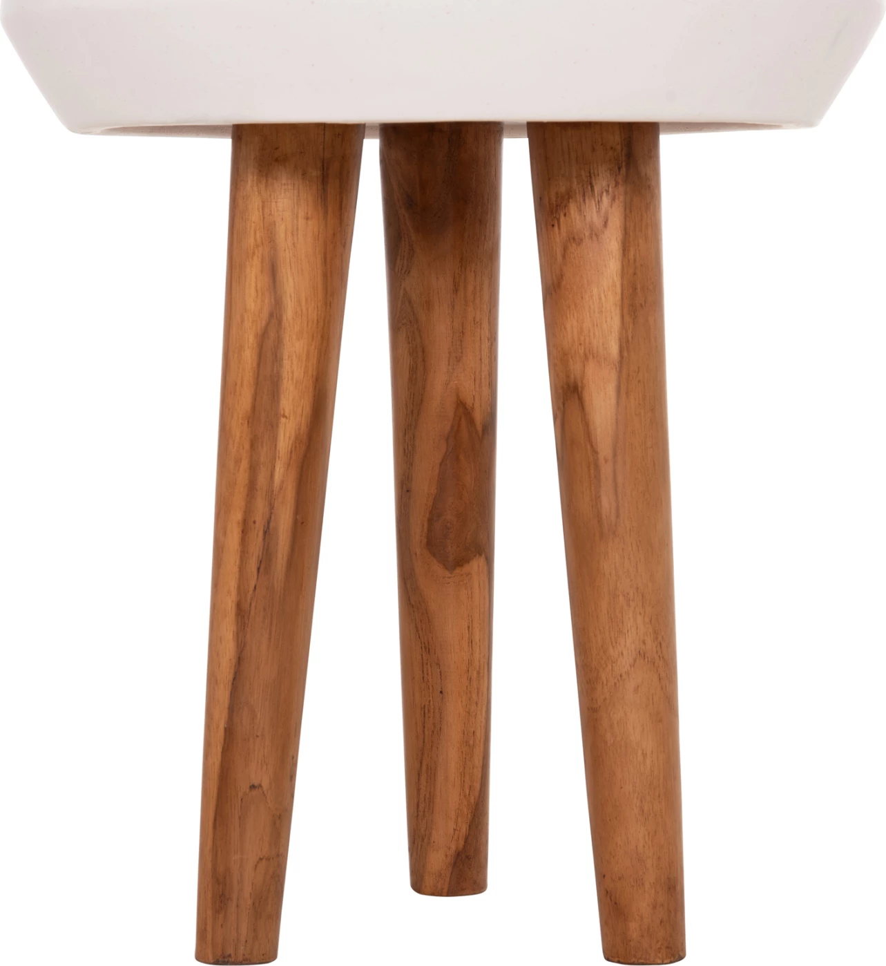 Vazo e brendshme QUAN, çimento fibër, ngjyrë e bardhë, bazë dru tik, Φ40x85cm