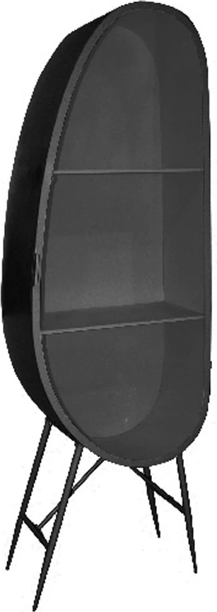 Raft librash Uovo, metalik, ngjyrë e zezë, 68x38.8x201.5