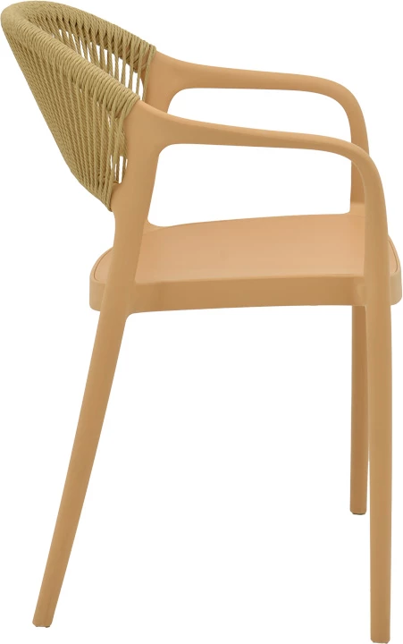 Karrige Ankara, e grumbullueshme, ngjyrë kapuçino me ratan bezhë, 57x48x80cm