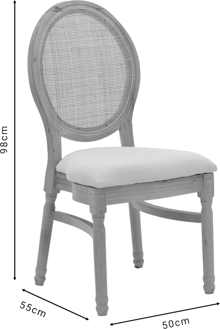 Karrige Canco dru gome natyral - ratan natyral 50x55x98cm