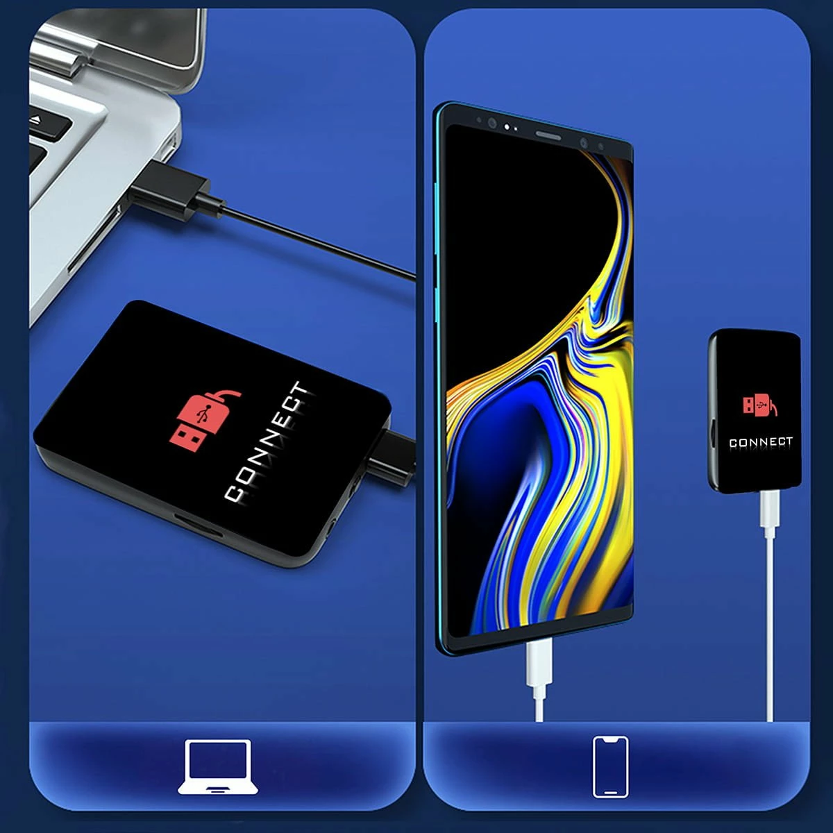 Player MP3/MP4 Zenwire Vibe P1, 32GB, Bluetooth, ekran 2.4\" IPS, radio FM, diktafon, i zi, me microSD 32GB, kufje dhe kabllo USB