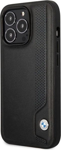 Mbështjellës BMW BMHCP14L22RBDK për iPhone 14 Pro 6.1", hardcase, lëkurë, e zezë