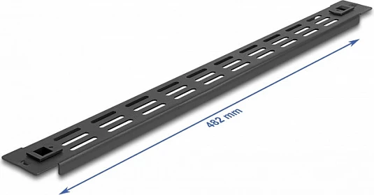 Panel i verbër me ventilim DeLOCK 19" 1U, montim pa vegla, metal, i zi