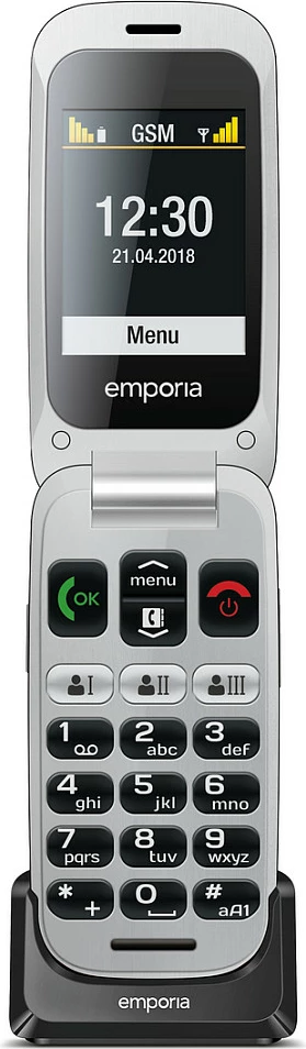 Celular Emporia ONE V200i, flip 2.4", 2G, SD deri 8GB, 2MP, IP54, spacegrey/silver