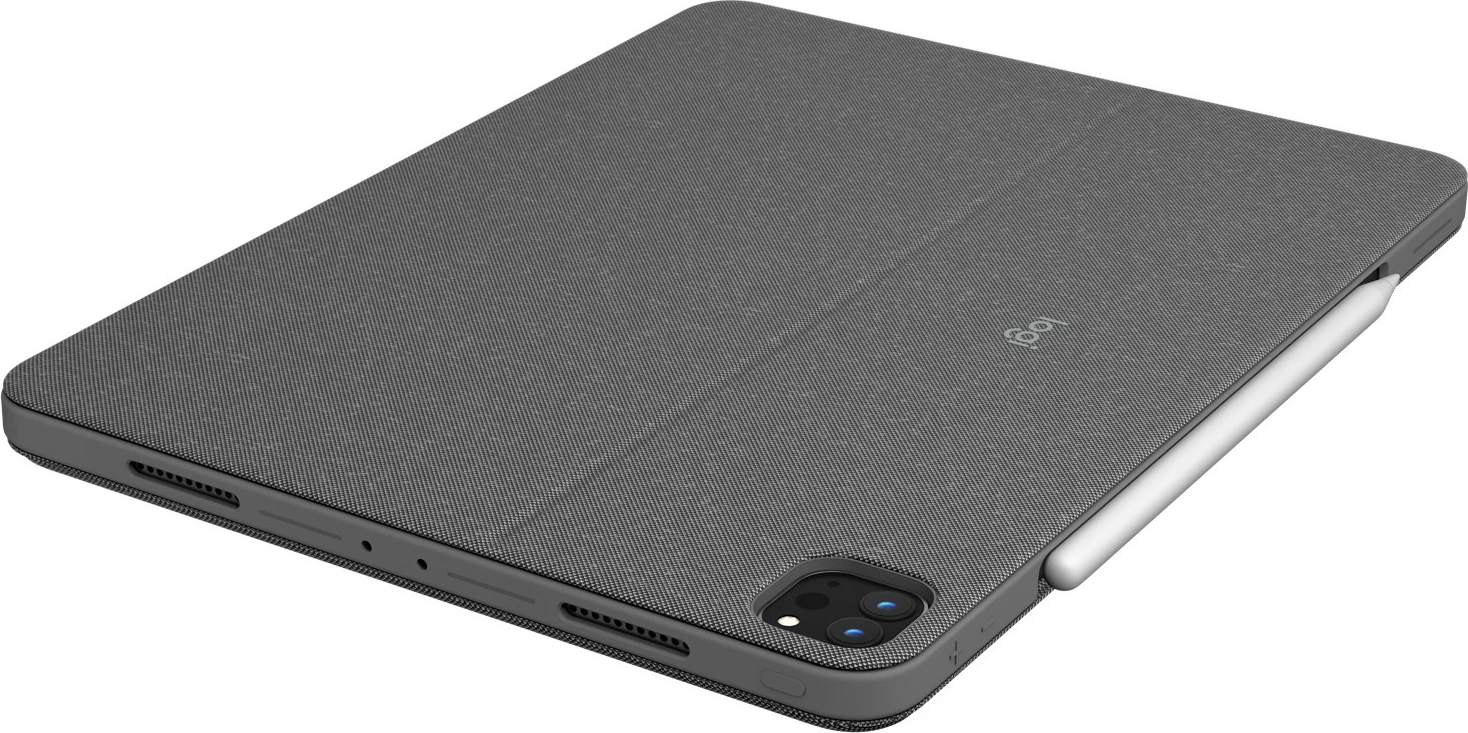 Tastierë me touchpad Logitech Combo Touch për iPad Pro 12.9 (5th Gen), gri