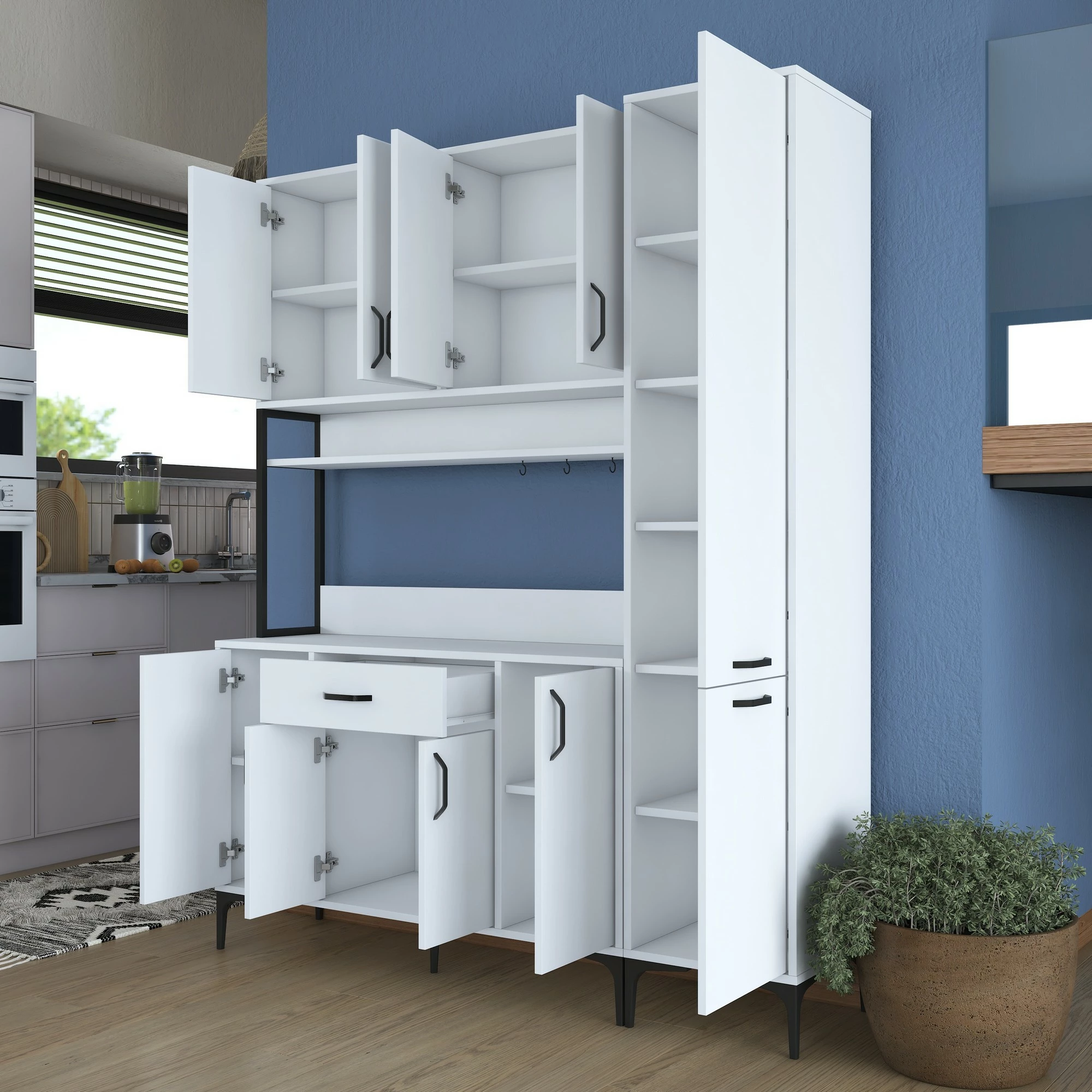 Dollap multifunksional Hanah Home, JE134 - 3055, i bardhë