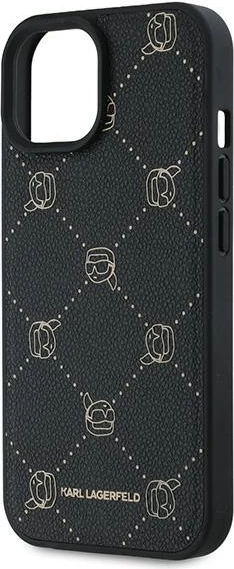 Mbështjellës Karl Lagerfeld Karl Head MagSafe për iPhone 15 Plus, i zi