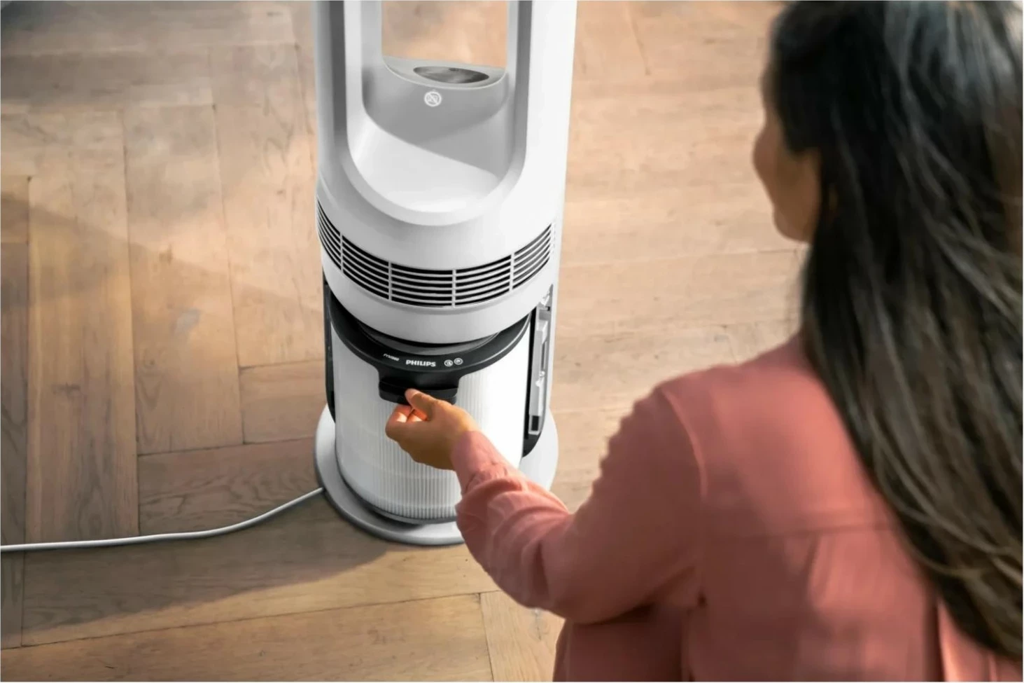 Purifikues ajri dhe ventilator Philips Air Performer 7000 AMF765/10, 70m², Wi-Fi, i bardhë/argjendtë