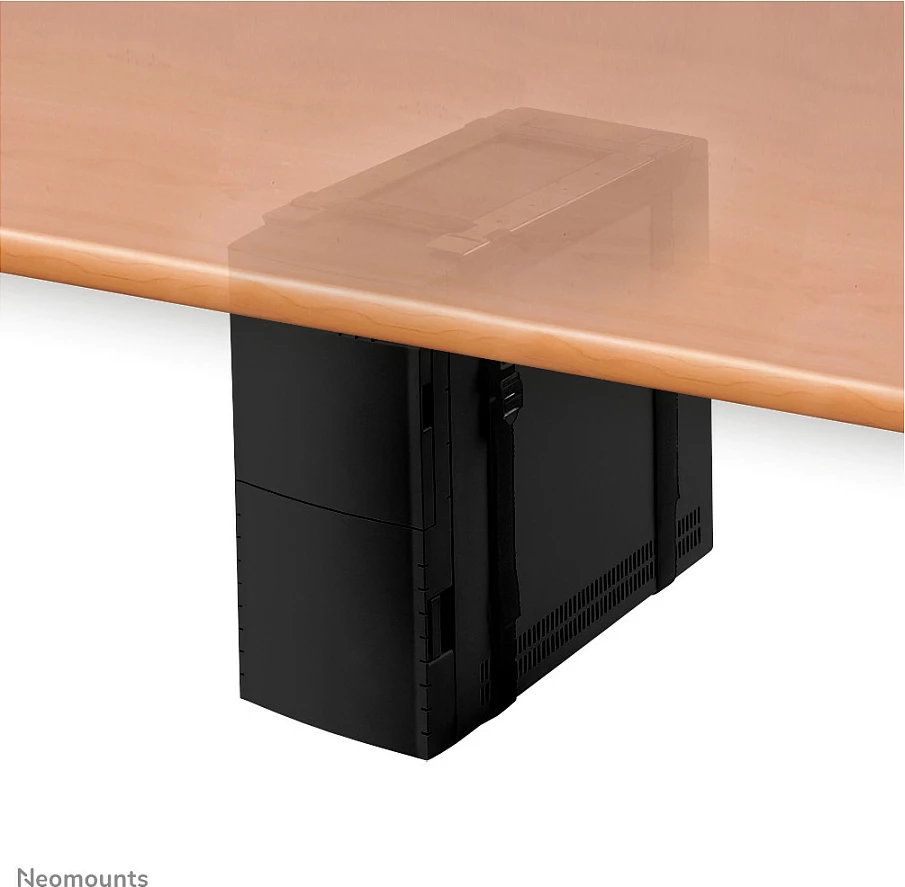 Mbajtës për kasë Newstar Neomounts CPU-D025BLACK, montim në tavolinë, çelik, i zi, 20 kg