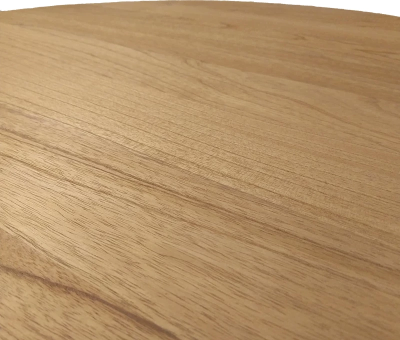 Tavolinë me karrige 7 copë, ngjyrë natyrale-bezhë, Φ80x75cm