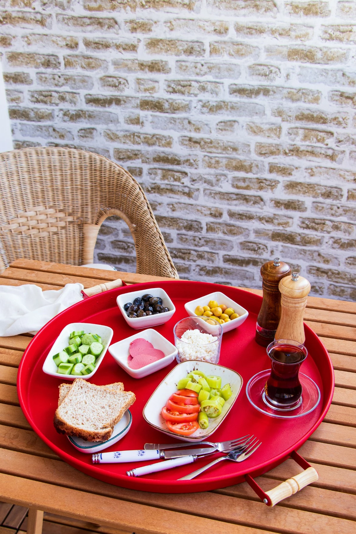 Set tabakash të kuqe, 4 copë, Hermia Concept, M0259 - KR