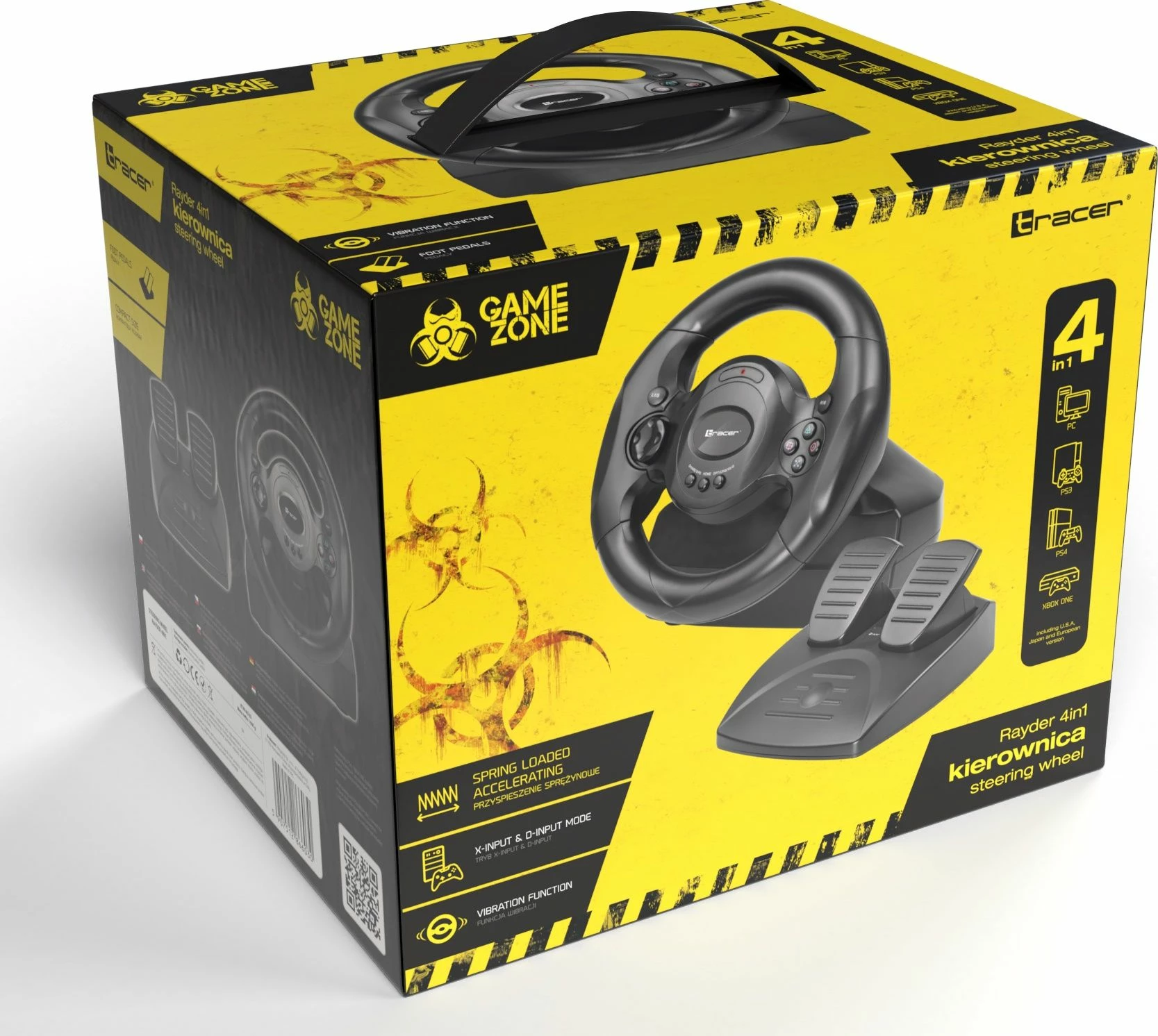 Timon gaming Tracer Rayder 4-in-1 (TRAJOY46765) me pedale, 180°, 12 butona, kabllo 1.8 m, i zi, set 5