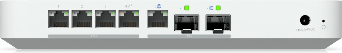 Gateway Ubiquiti UXG-Fiber, 4x 2.5GbE, ARM Cortex, 2GB RAM, e bardhë