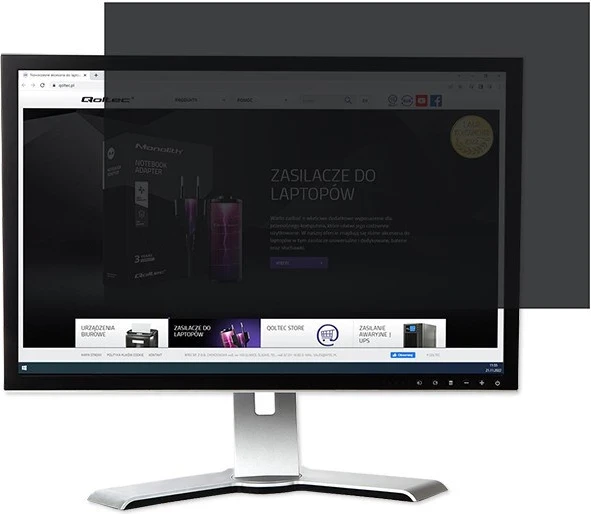 Filteri i Privatësisë për Monitor Qoltec 51055, 21.5", 16:9