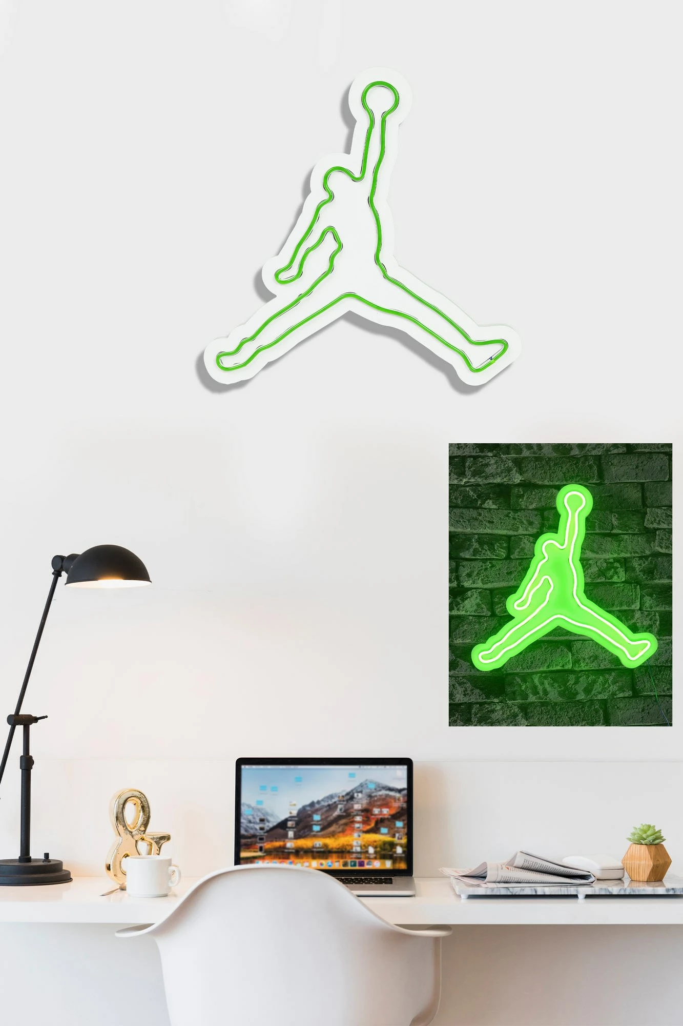 Dritë dekorative LED plastike, basketbollist, ngjyrë e gjelbër, Wallity