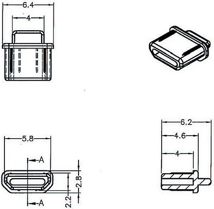 Kapak pluhuri Micro-HDMI DeLOCK 64031, 10 copë, i zi