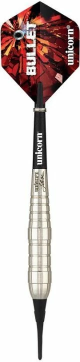 Atlete për dart Unicorn Bullet Stainless Steel - Jelle Klaasen 20g, të zeza dhe të kuqe