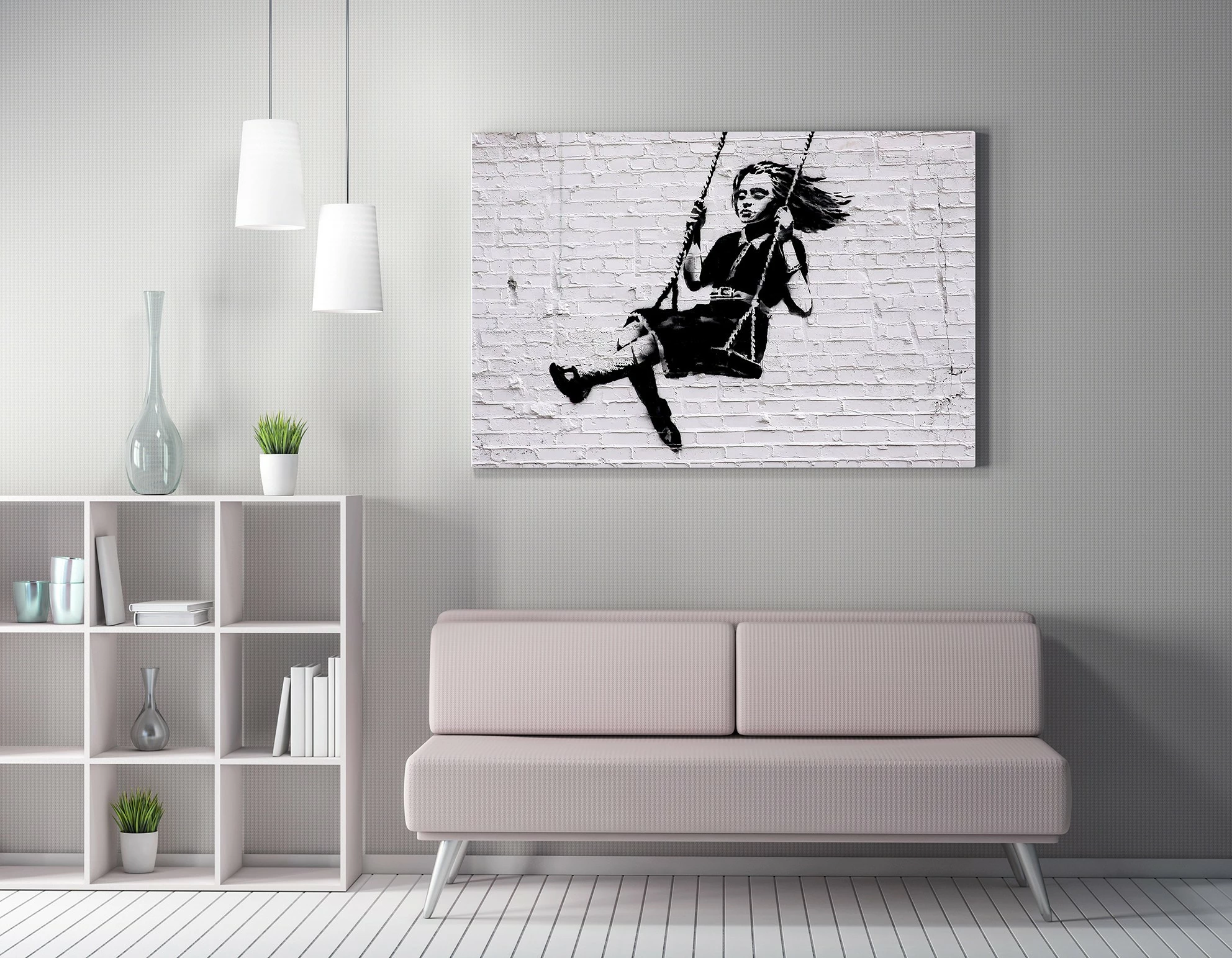 Pikturë dekorative në kanavacë, Banksy, shumëngjyrëshe, WY07, 50x70cm