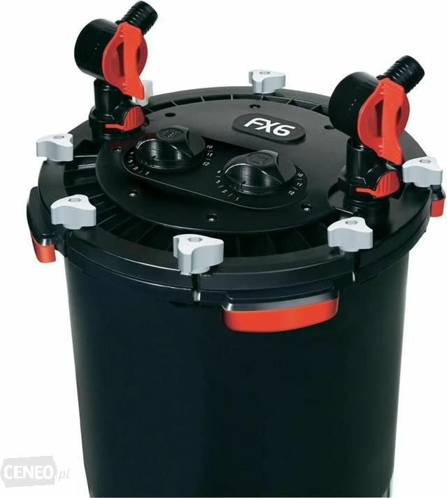 Filtër i jashtëm për akuarium Hagen Fluval FX6 3500 l/h për deri 1500 L, i zi/kuq