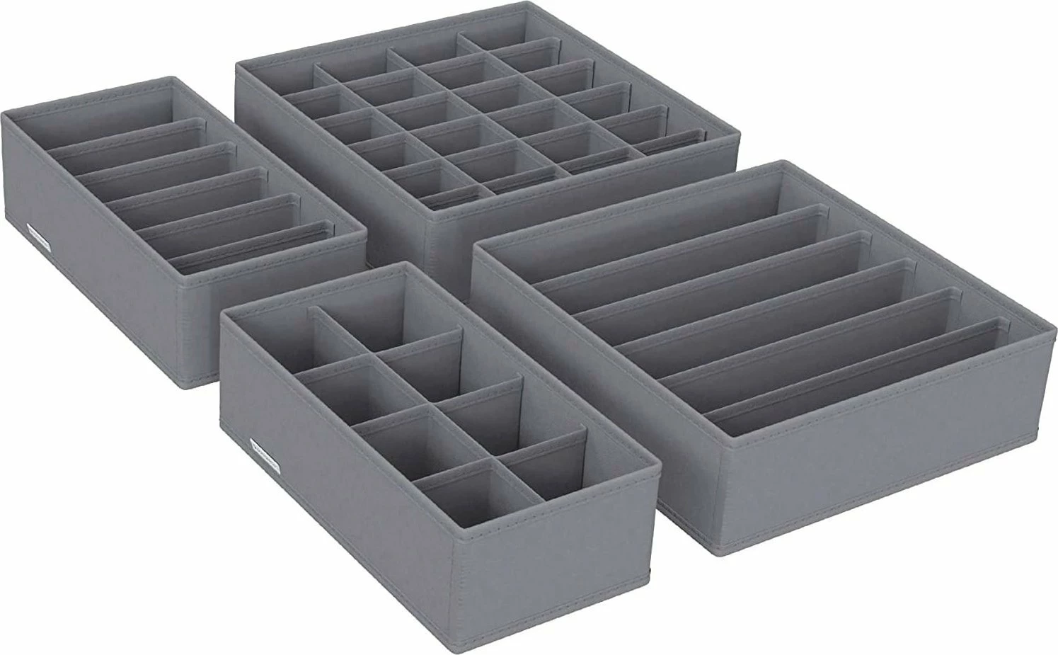 Organizator sirtari për të brendshme Leobert RUS04GY, set 4 copë, gri