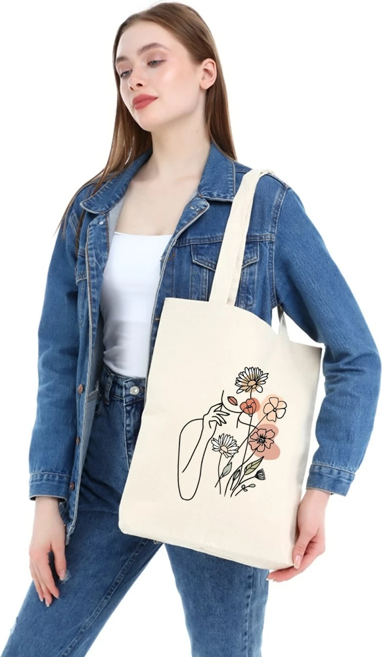 Çantë tote Zoozie Bags, krem, 1113