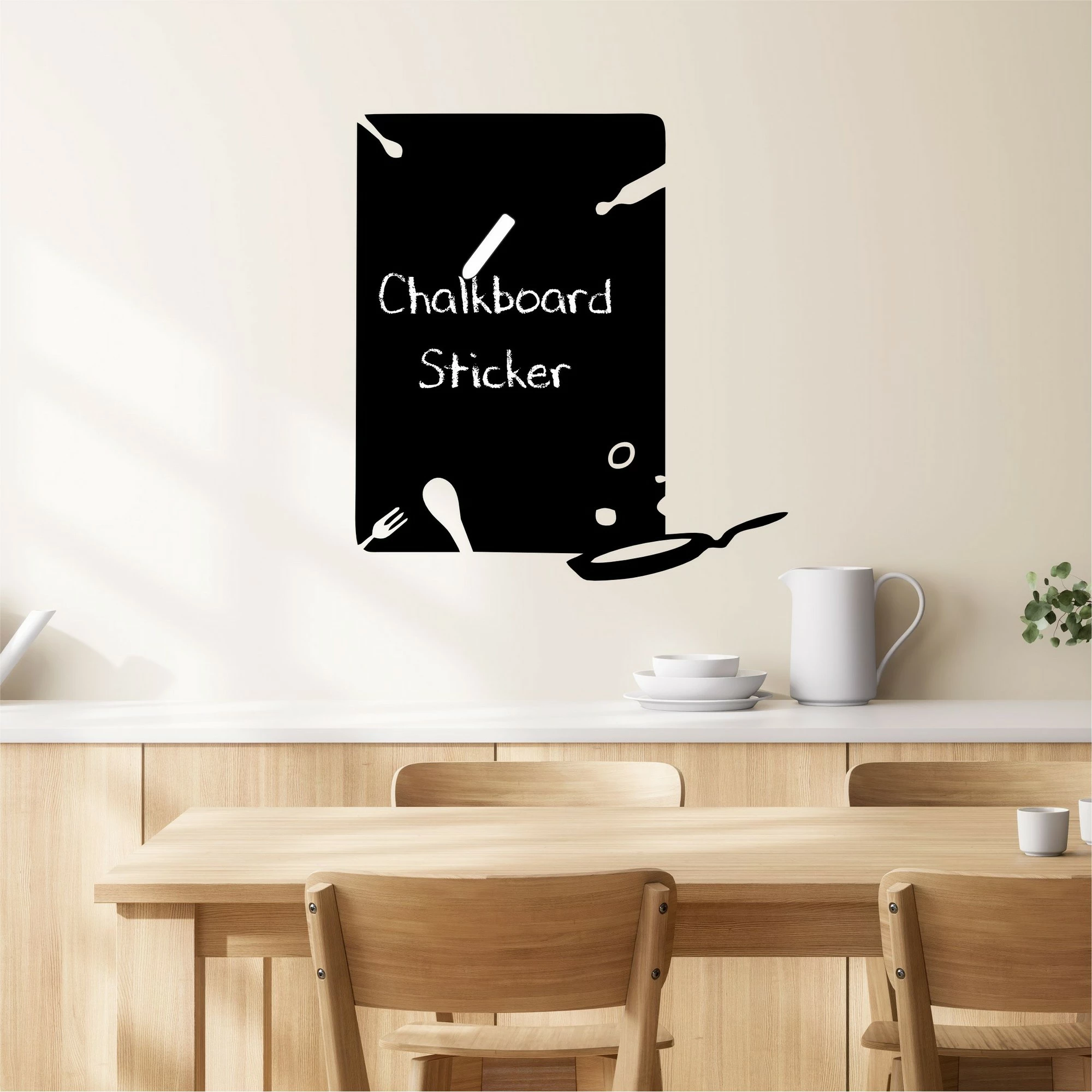 Sticker dekorativ për mur, Wallity, MY-00109, ngjyrë e zezë, 65x70cm