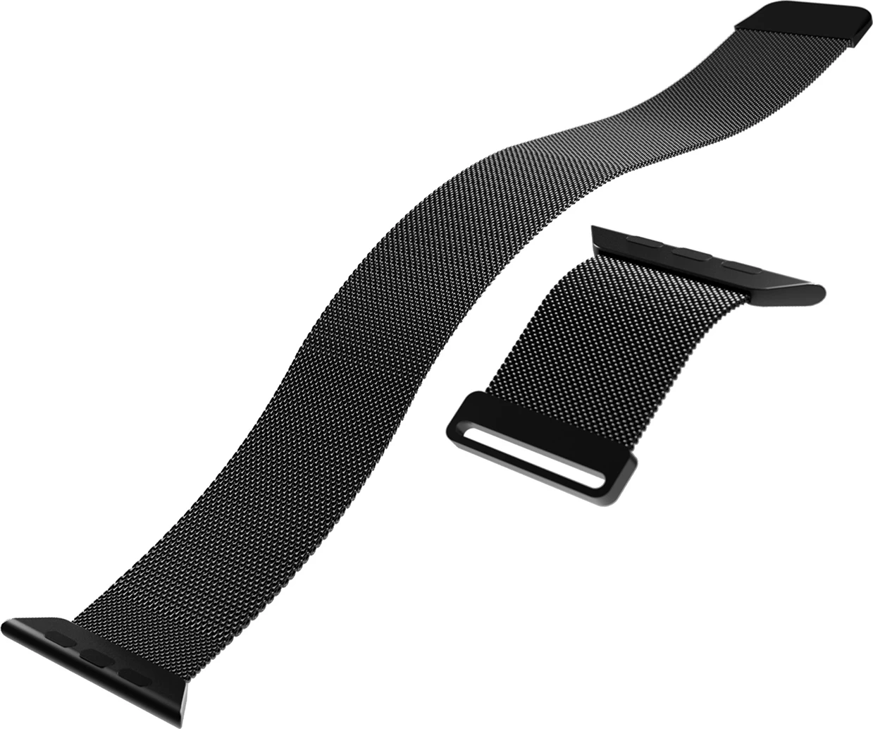 Rrip çeliku për Apple Watch Puro Milanese, 38/40/41mm, i zi