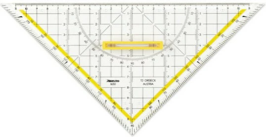 Vizore trekëndore ARISTO 25cm plastikë e kuqe