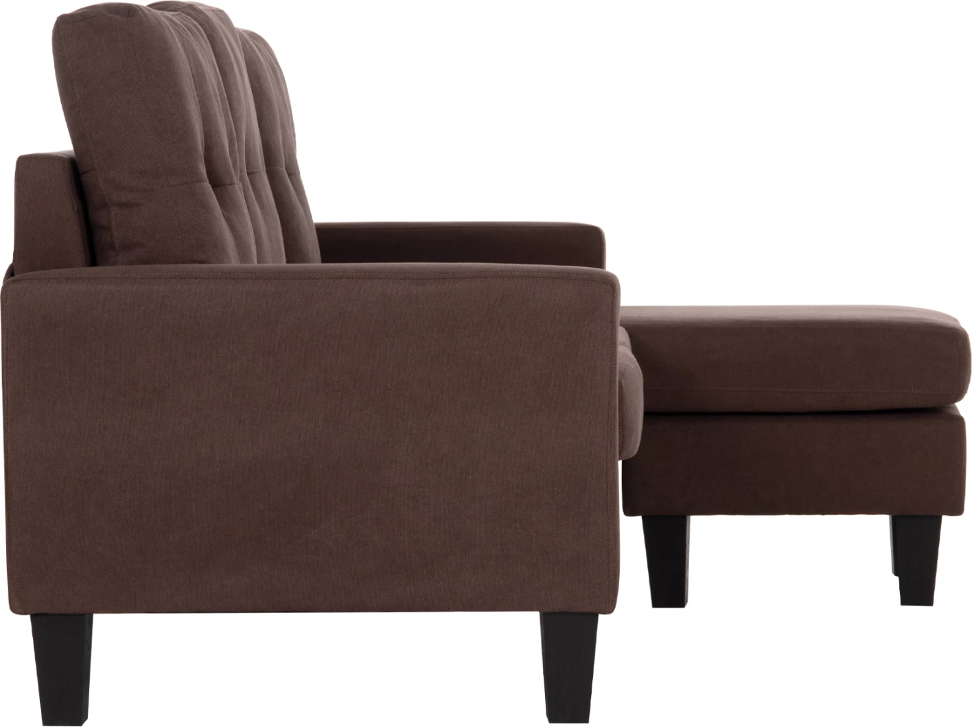 Sofë këndore reversibile Meggy FH3297.12, stof liri kafe, 184.5x129x86 cm