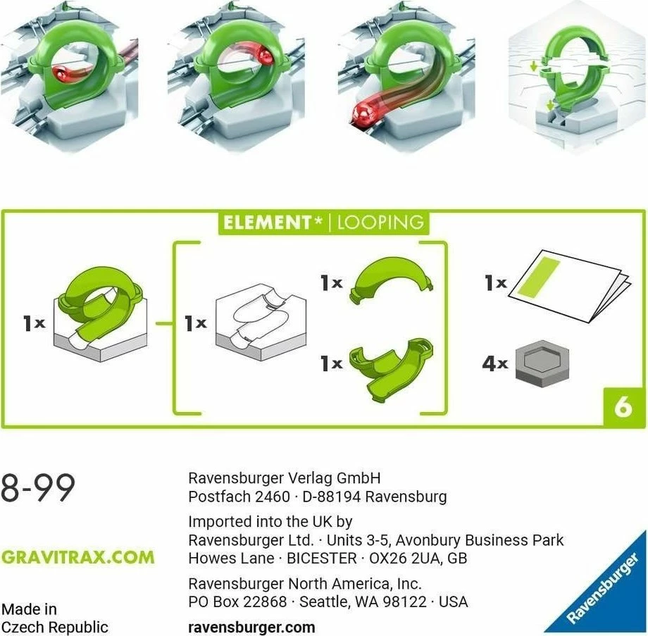 Set shtesë piste topash Ravensburger Gravitrax Loop Extension (Element Looping)