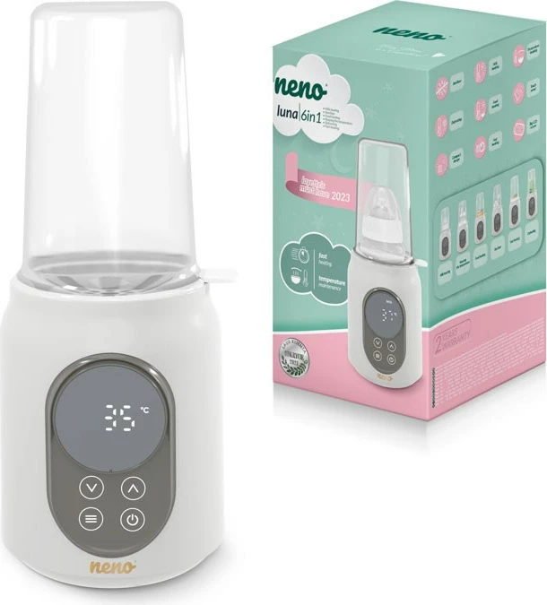 Sterilizues dhe ngrohës Neno Luna 6-në-1, me ekran LED, Gri